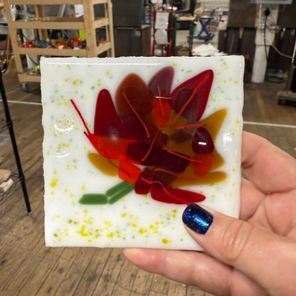 White Tekta Fusing Glass Squares Supplies COE 90