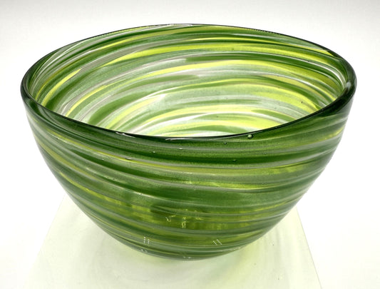 Emerald City Hand Blown Glass Bowl