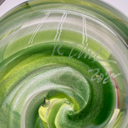 Emerald City Hand Blown Glass Bowl