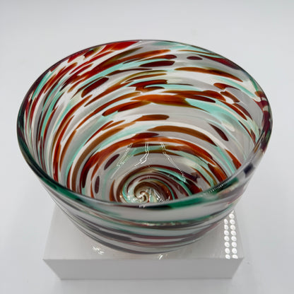 Noelle Holiday Hand Blown Glass Bowl