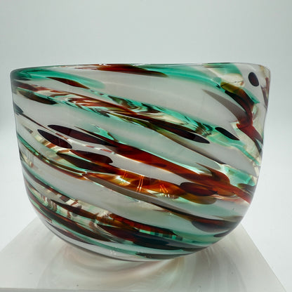 Noelle Holiday Hand Blown Glass Bowl