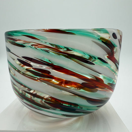 Noelle Holiday Hand Blown Glass Bowl