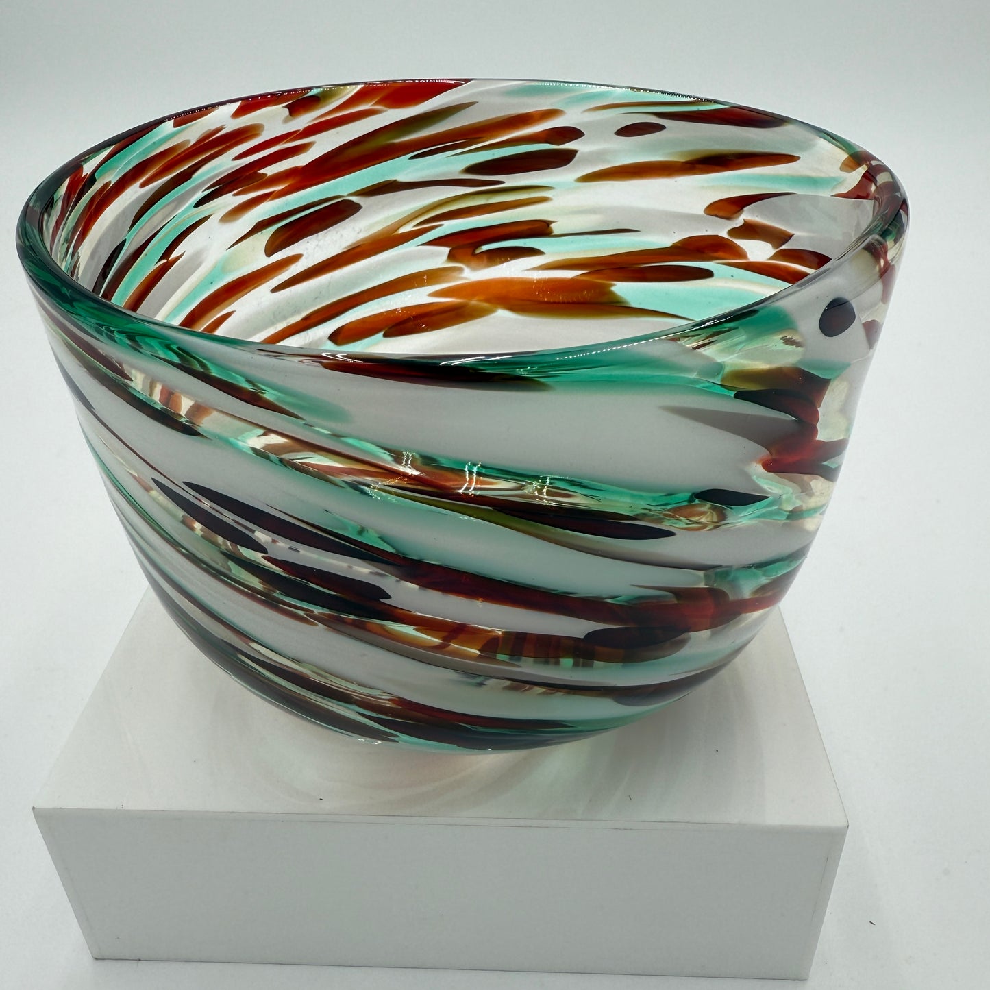 Noelle Holiday Hand Blown Glass Bowl