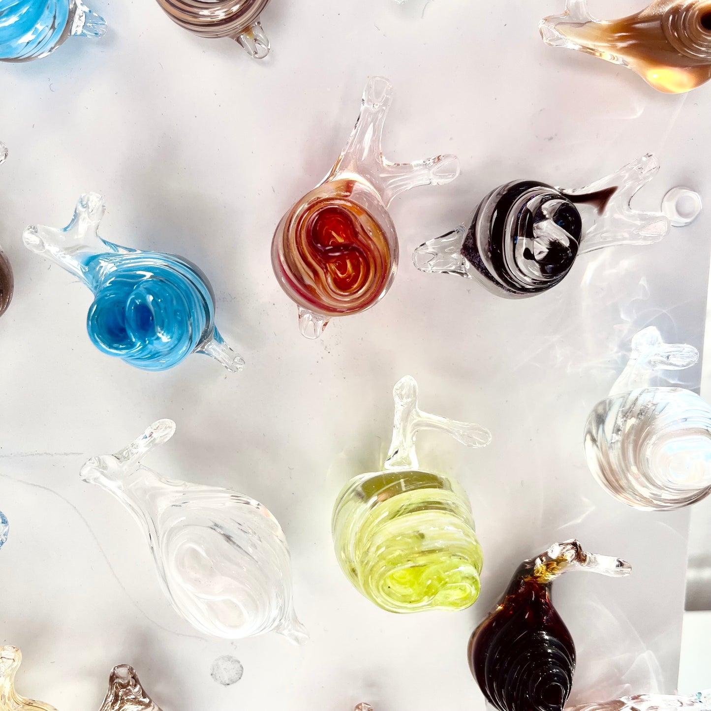Miniature Glass Snail Magnets