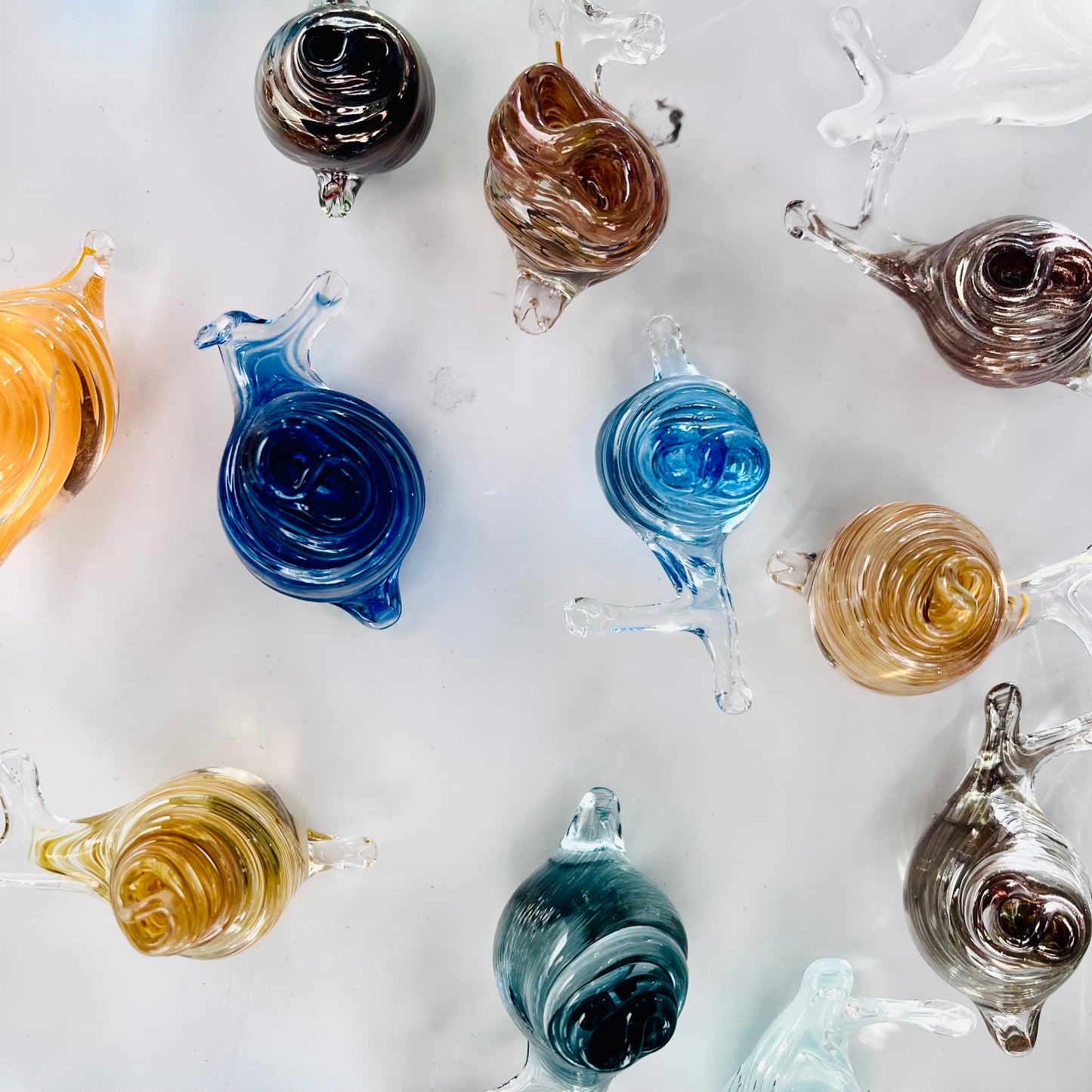 Miniature Glass Snail Magnets