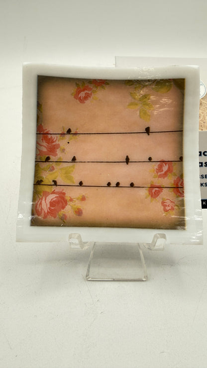 Lovely Fused Glass Trinket Dish- Bird Series