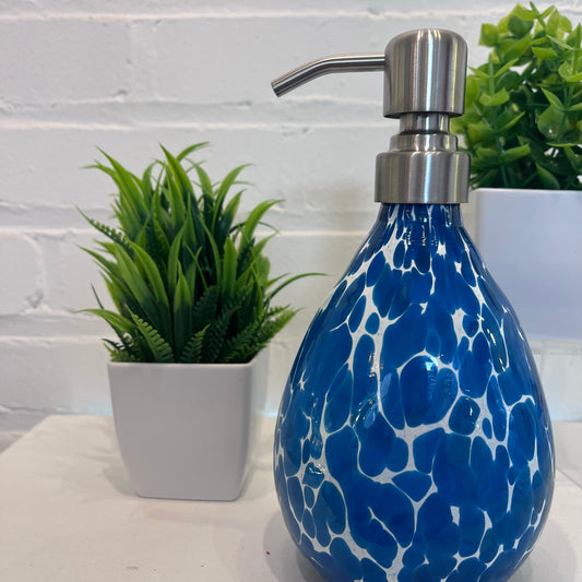 Marbled Blown Glass Soap Dispensers