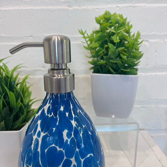 Marbled Blown Glass Soap Dispensers