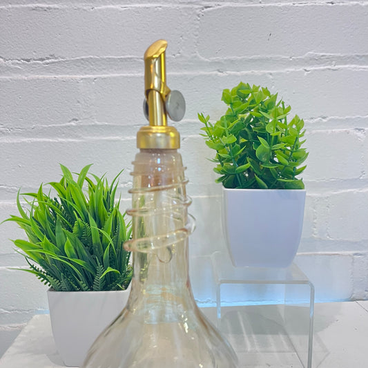 Topaz Spiral Oil & Vinegar Drizzler Bottles