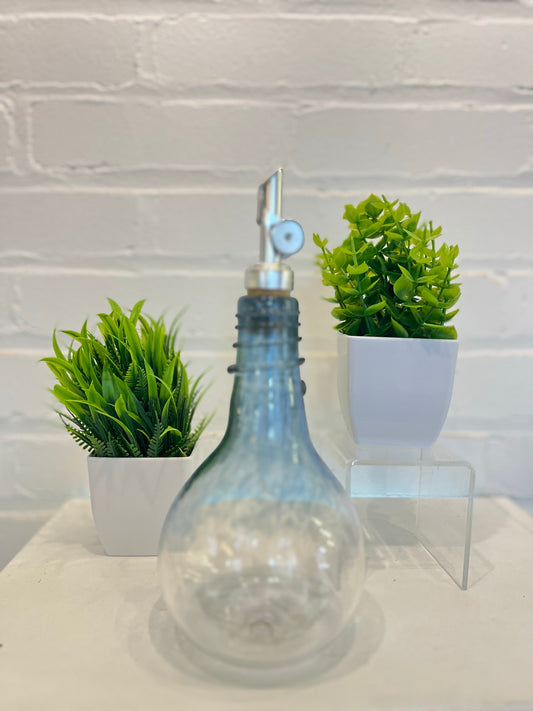 Blue Spiral Oil & Vinegar Drizzler Bottles