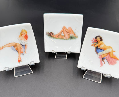 Handmade Fused Glass Pin-Up Girl Trinket & Ring Dish