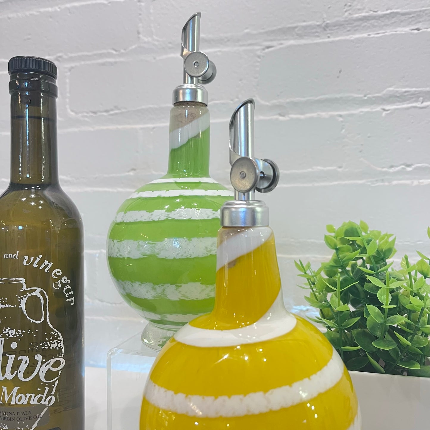 Set of 2 Oil and Vinegar Drizzler Bottles