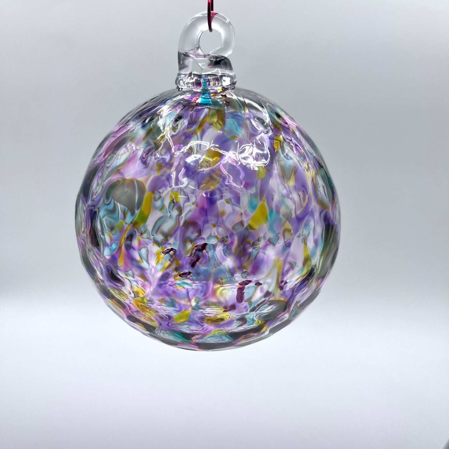 Peacock Diamond Blown Glass Ornament
