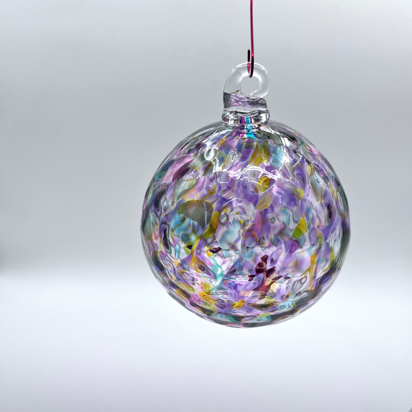 Peacock Diamond Blown Glass Ornament