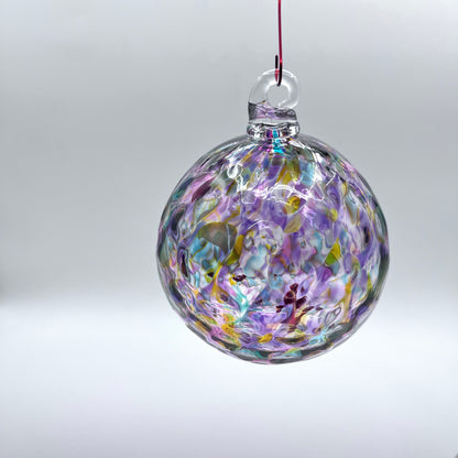 Peacock Diamond Blown Glass Ornament