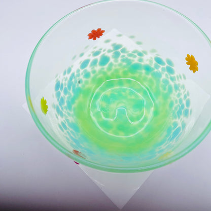 Blown Glass Flower Bowl