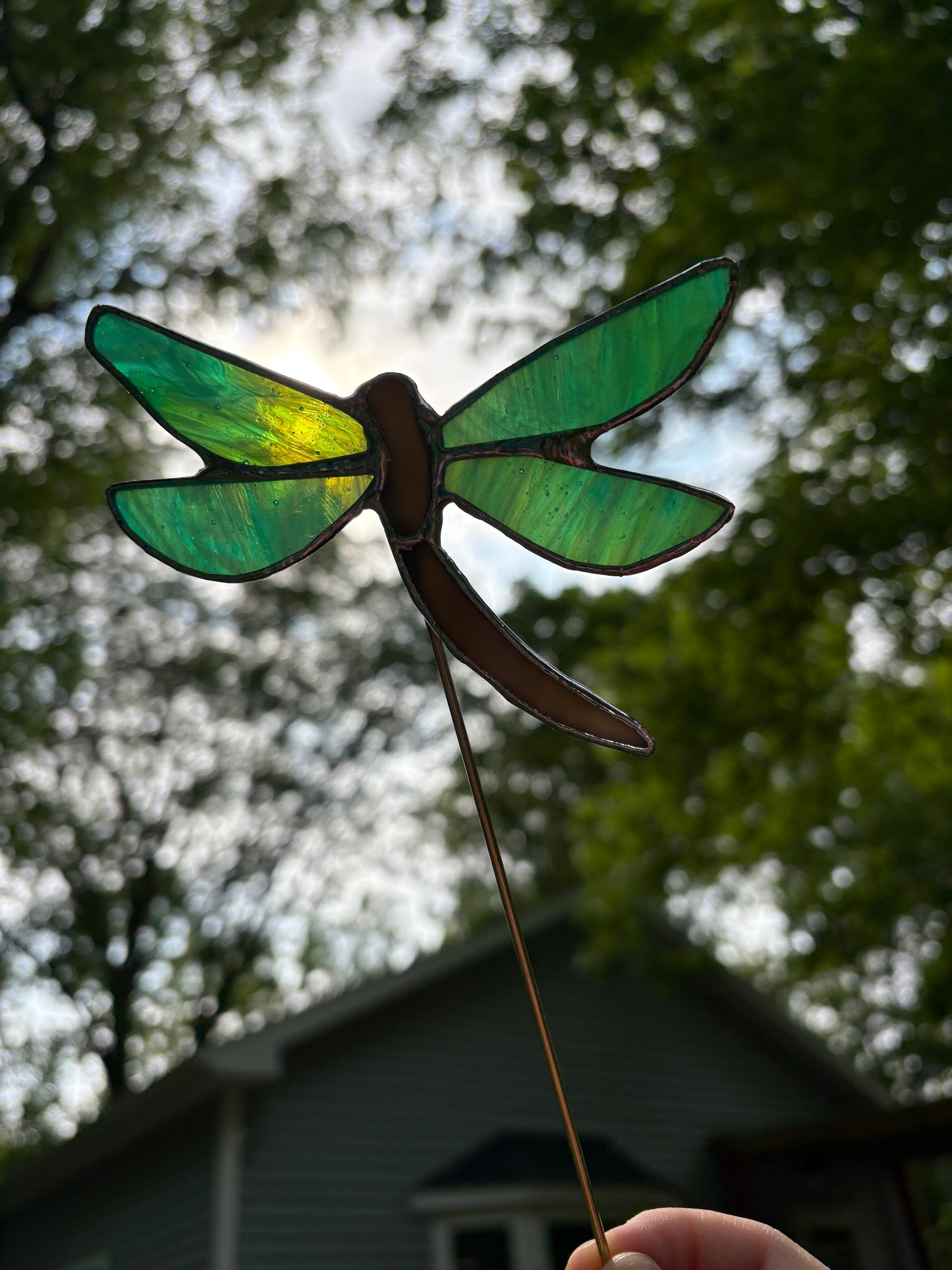 Stained Glass Dragonfly Garden Stake Class