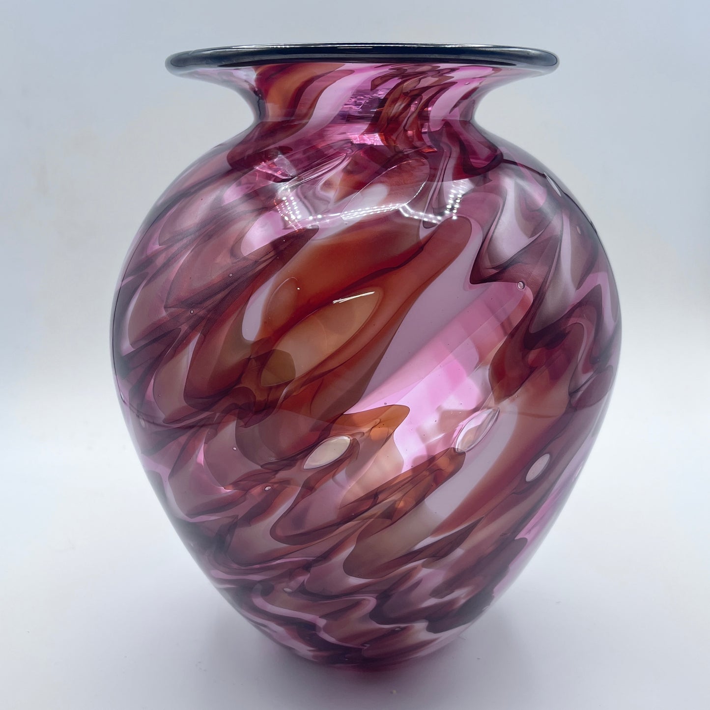Hand Blown Lava Vase