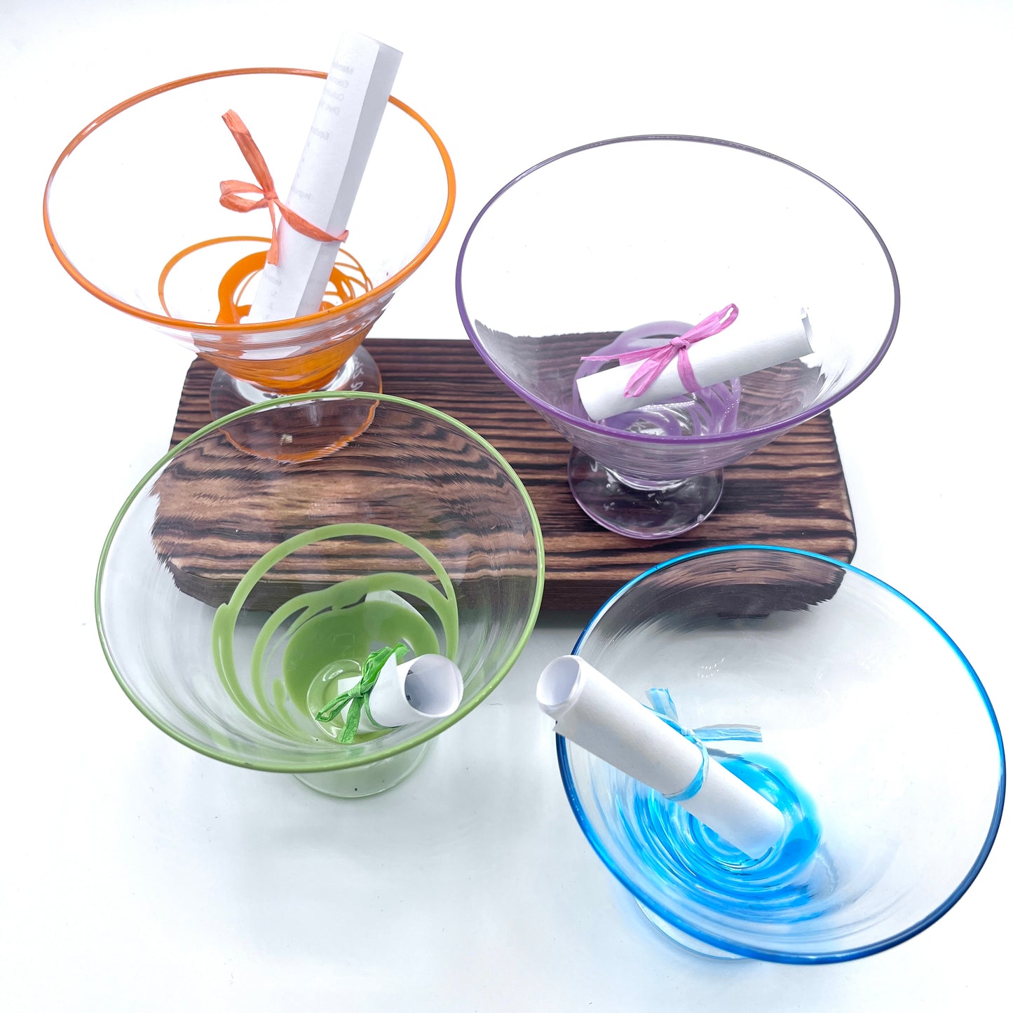 Hand Blown Martini Glasses  | Made in Rhode Island.