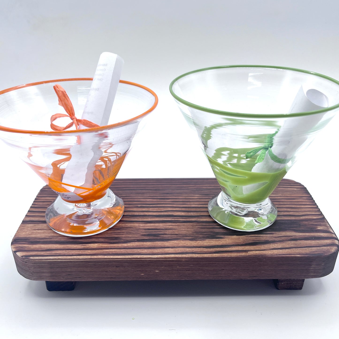 Hand Blown Martini Glasses  | Made in Rhode Island.