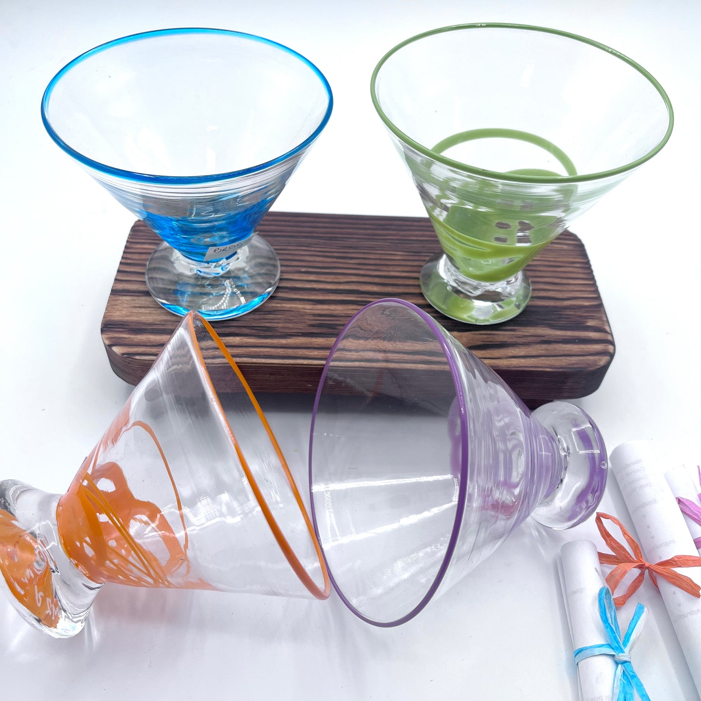 Hand Blown Martini Glasses  | Made in Rhode Island.