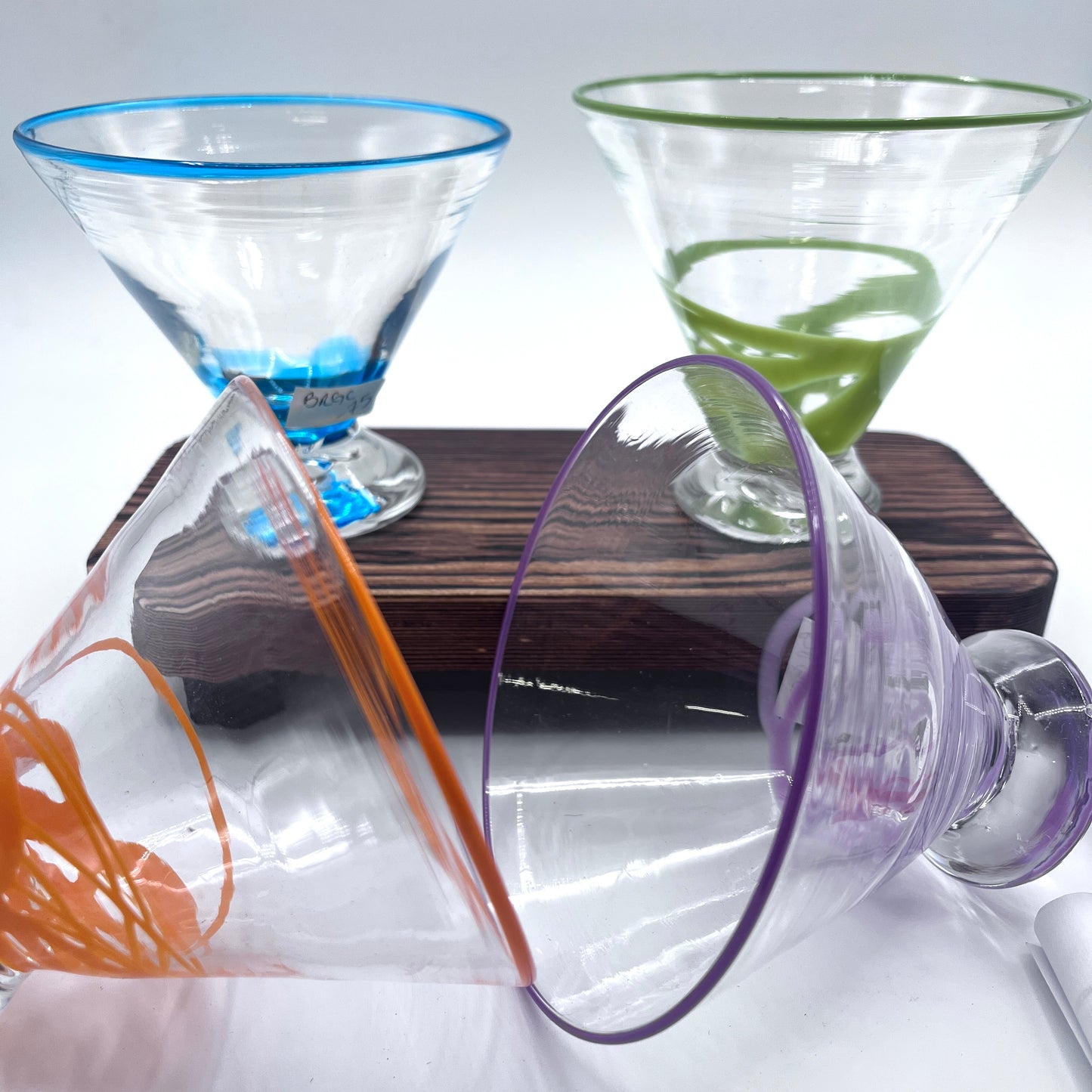 Hand Blown Martini Glasses  | Made in Rhode Island.
