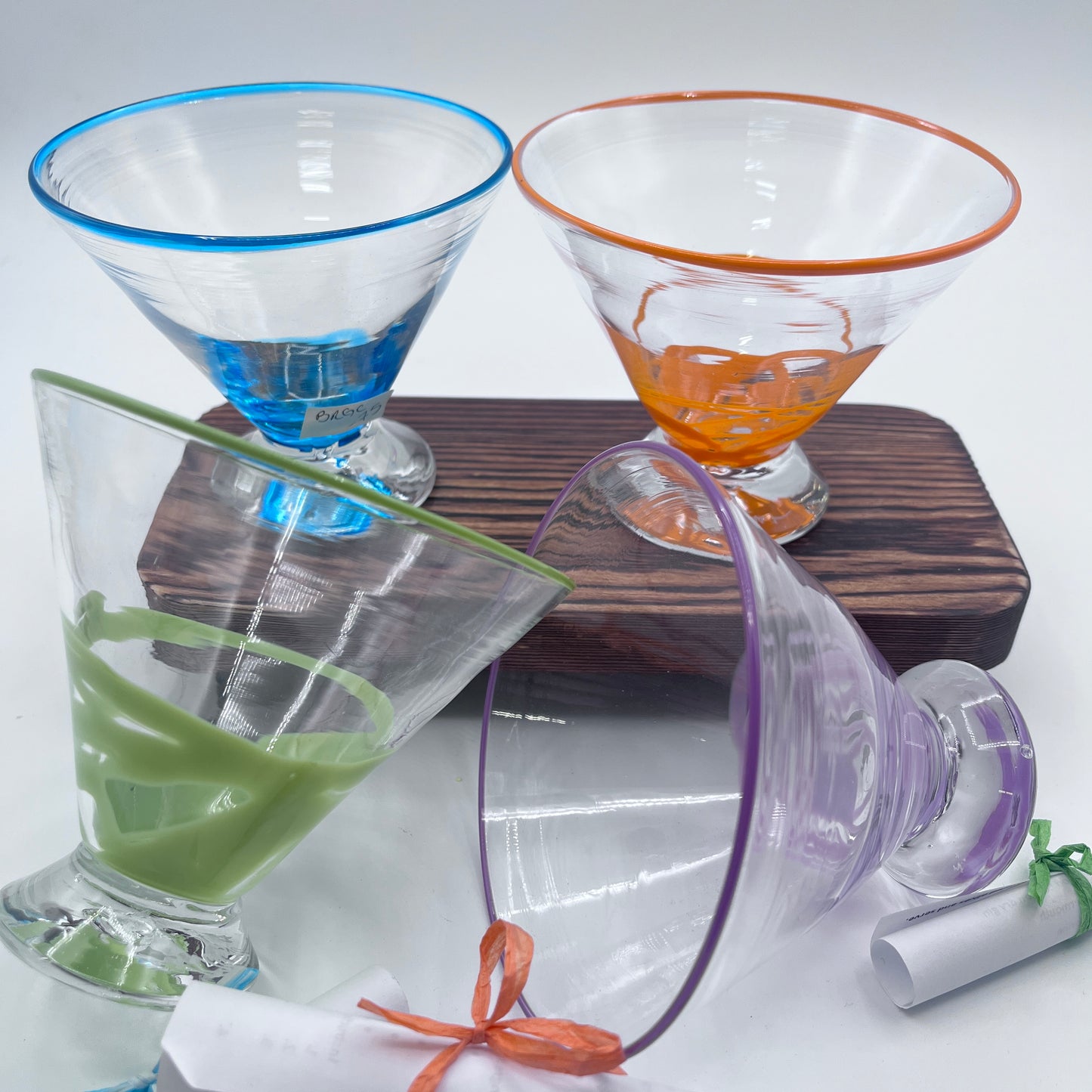 Hand Blown Martini Glasses  | Made in Rhode Island.
