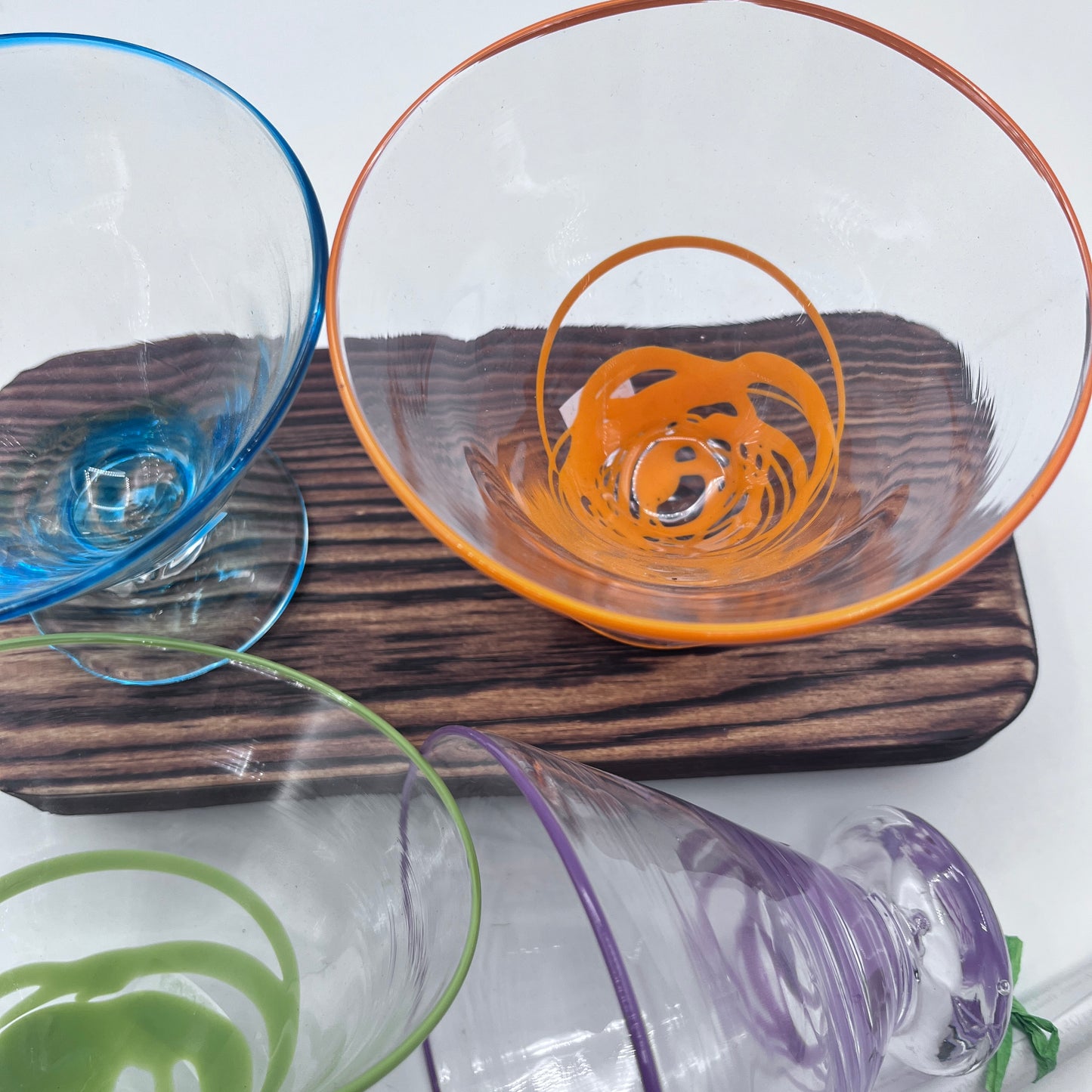 Hand Blown Martini Glasses  | Made in Rhode Island.