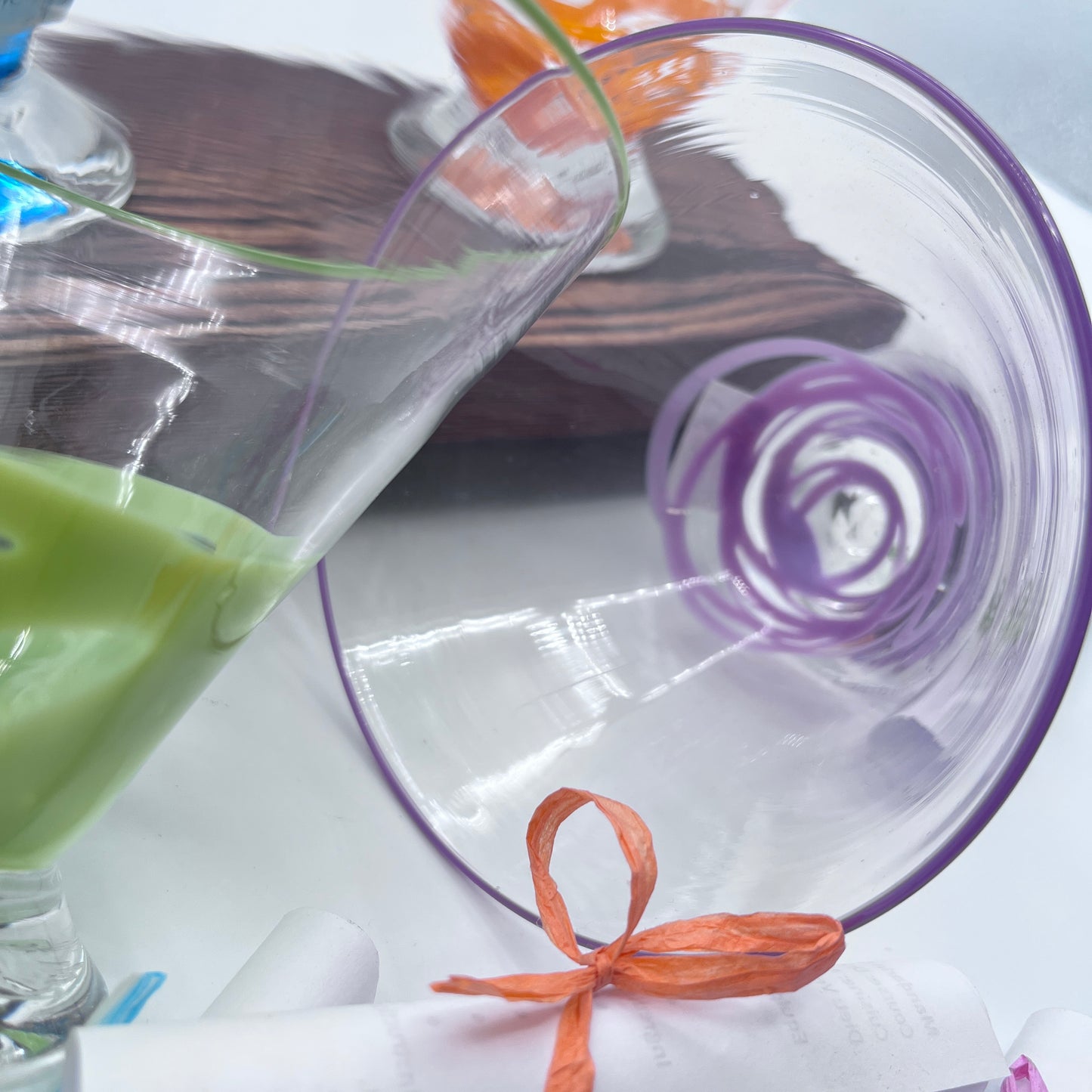 Hand Blown Martini Glasses  | Made in Rhode Island.