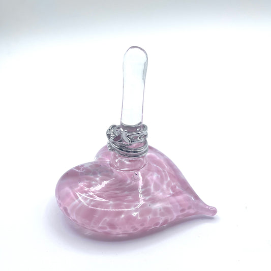 Glass Heart Ring Stand and Jewelry Holder