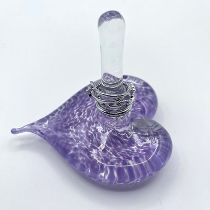 Glass Heart Ring Stand and Jewelry Holder