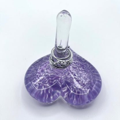 Glass Heart Ring Stand and Jewelry Holder