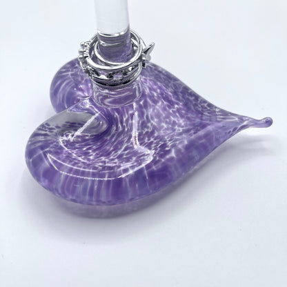 Glass Heart Ring Stand and Jewelry Holder
