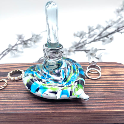 Glass Heart Ring Stand and Jewelry Holder