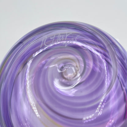 Fuschia Twist Blown Glass Bowl
