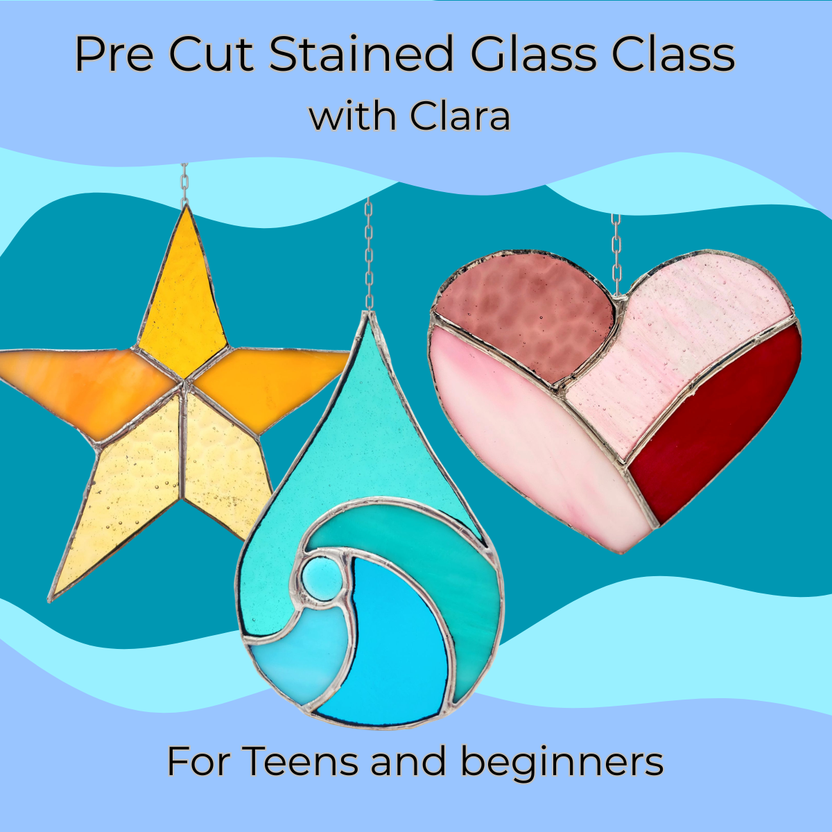 Pre Cut Stained Glass Class with Clara