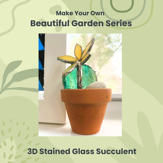 Make Your Own Stained Glass 3D Succulent Plant with Pot
