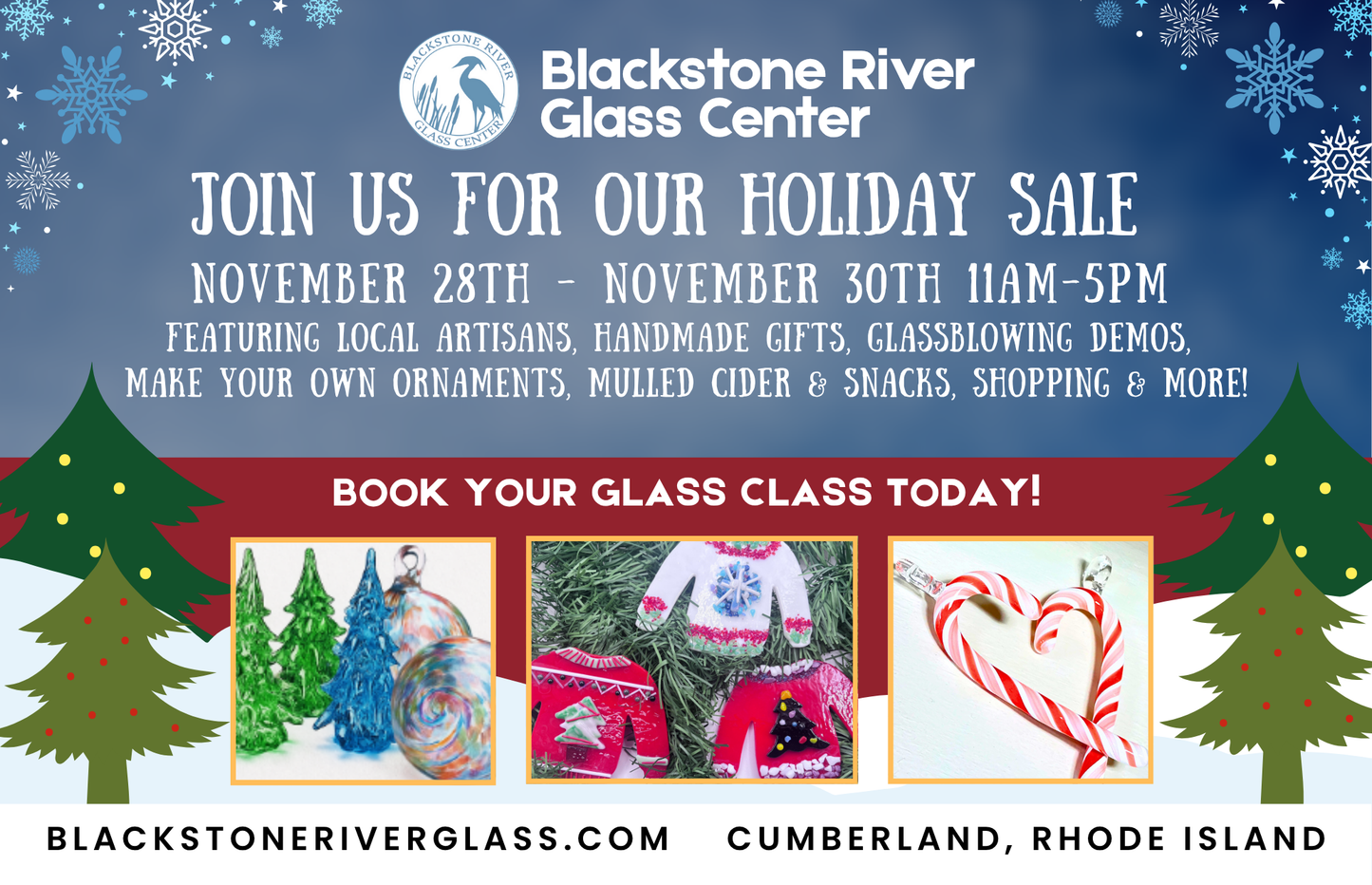 🎄 Holiday Market at Blackstone River Glass Center 🎄