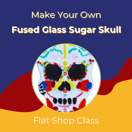 Fused Glass Sugar Skull Window Hang