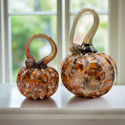 Fall Special Glass Pumpkin Harvest Gold Home Decor