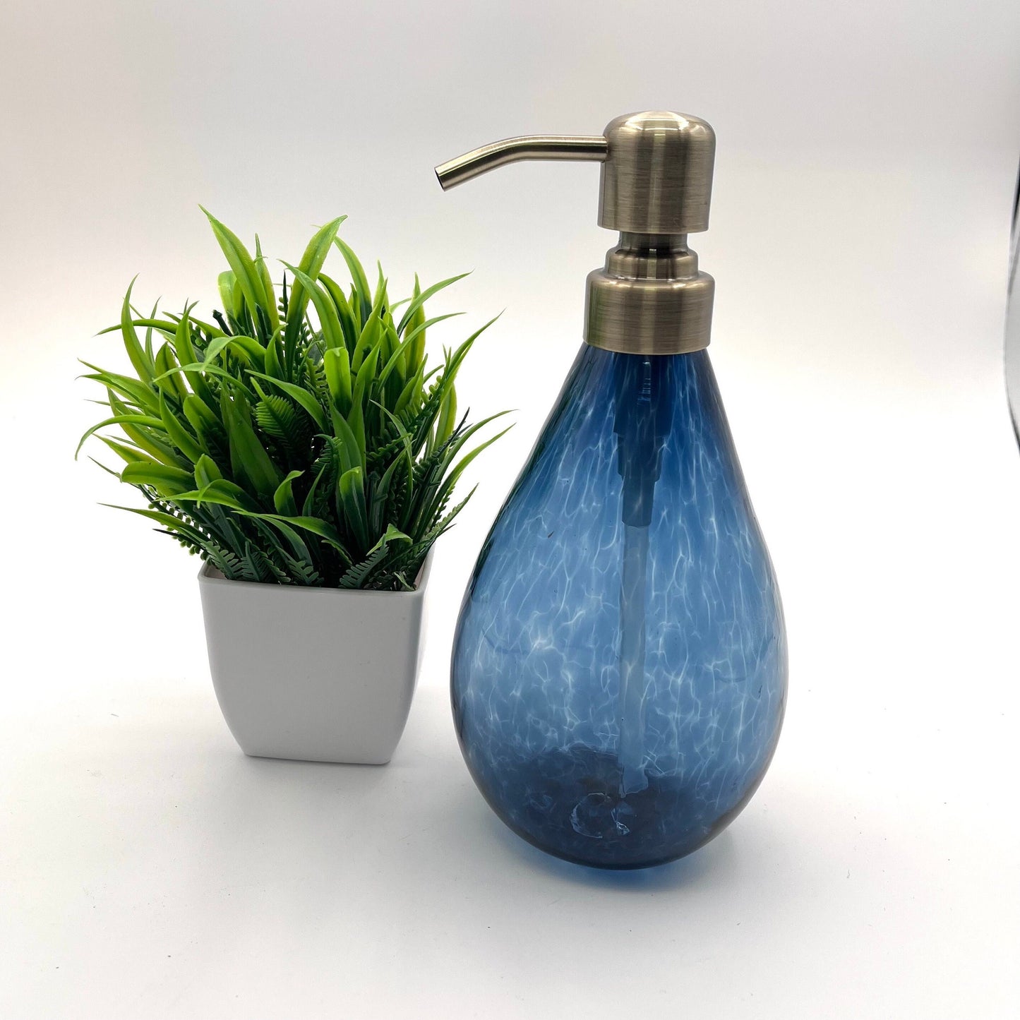 Hand Blown Glass Soap Dispenser