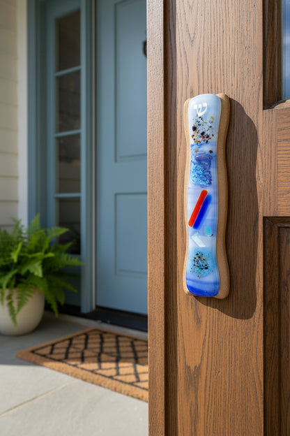 fused glass mezuzah