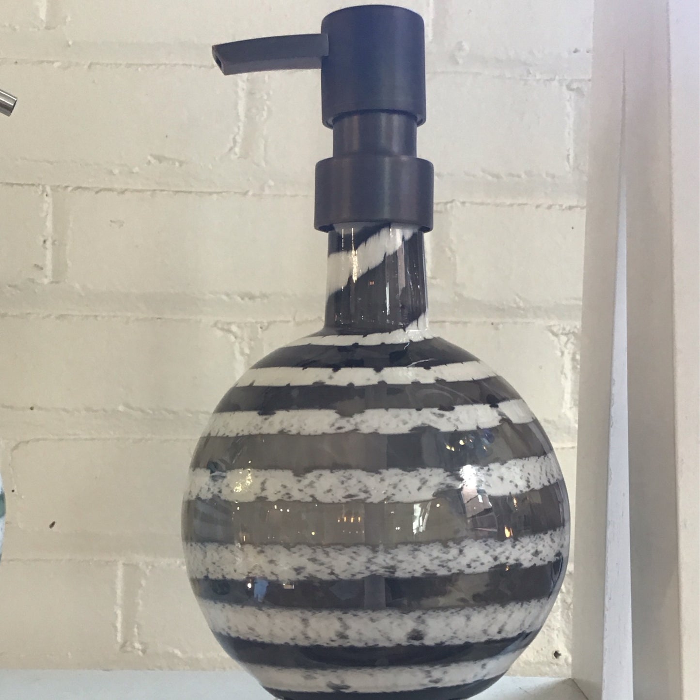 Striped soap dispenser