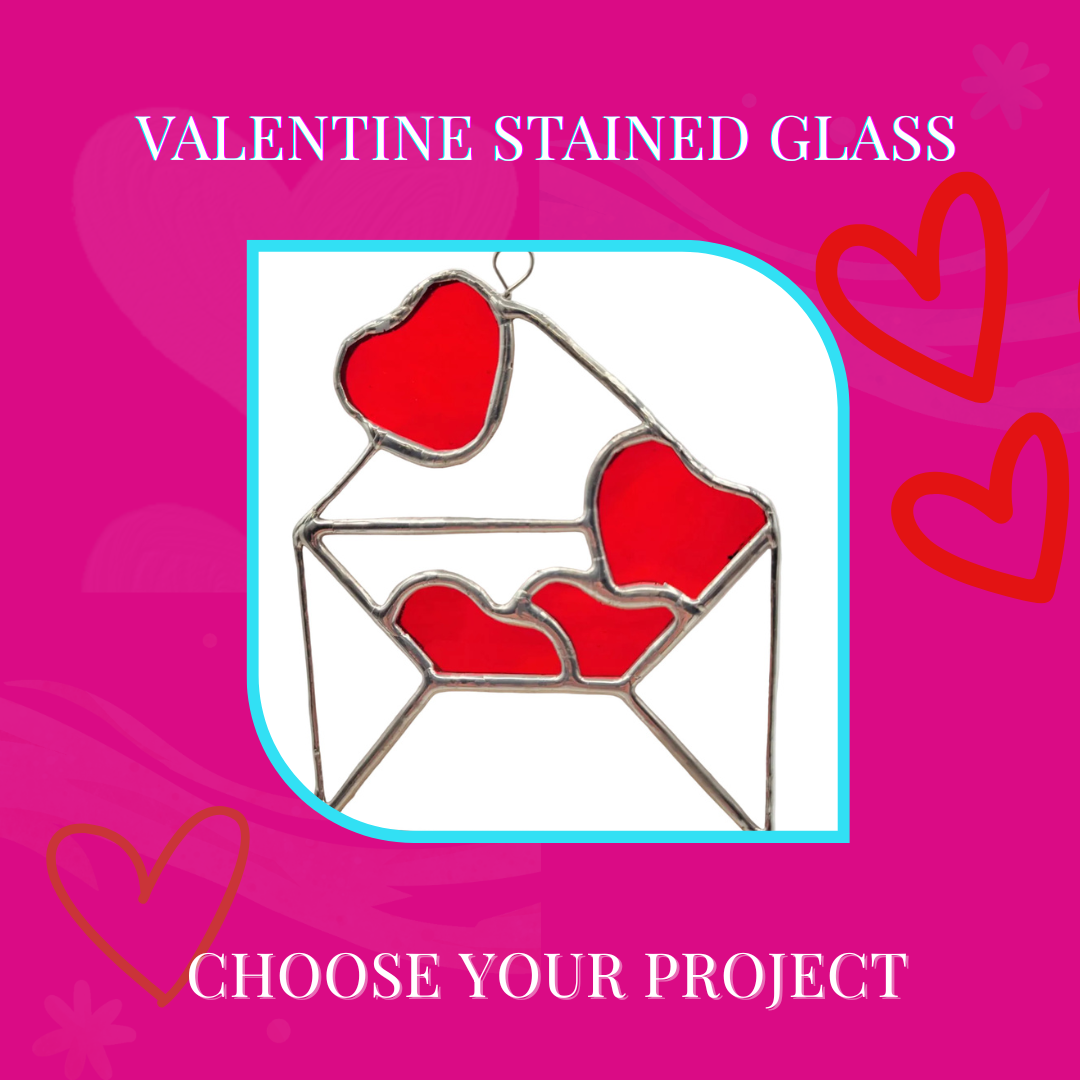 Valentine’s Day Stained Glass Classes ❤️